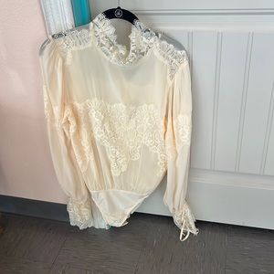 Cream Lace Bodysuit